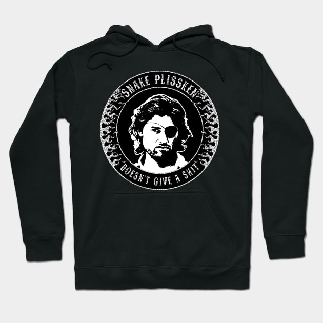 Snake Plissken (doesn't give a shit) Hoodie by CosmicAngerDesign